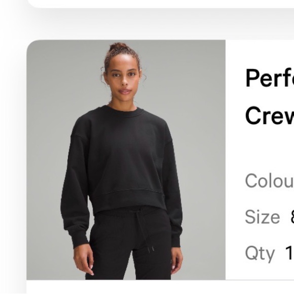 lululemon athletica Classic Black Sweatshirt